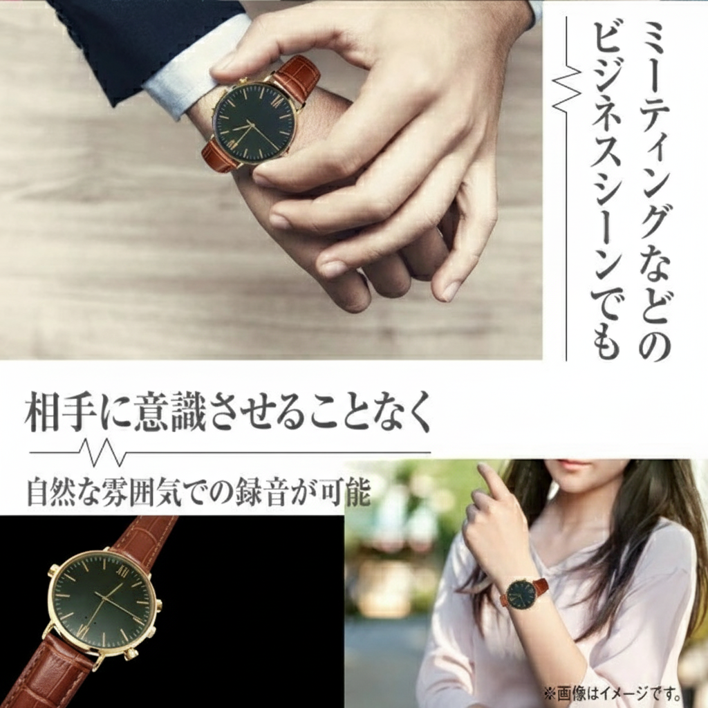 匠ブランド 腕時計型ボイスレコーダー ICレコーダー 長時間録音 防犯