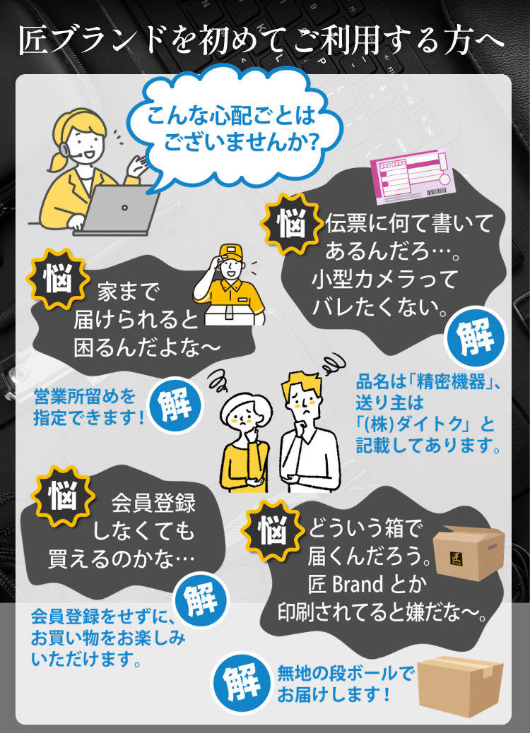 匠ブランドをはじめてご利用の方へ