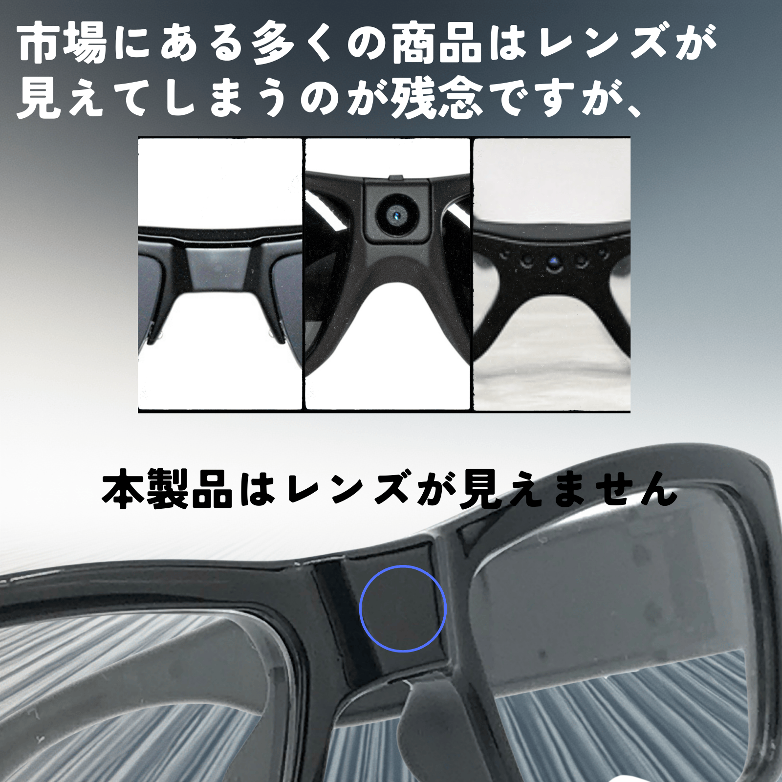 匠ブランド メガネ型カメラ 隠しカメラ 小型カメラ 高画質 長時間録画